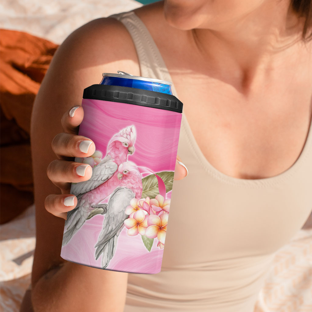 Personalised I Wear Pink For The Fight 4 in 1 Can Cooler Tumbler Australian Breast Cancer Support Spirit