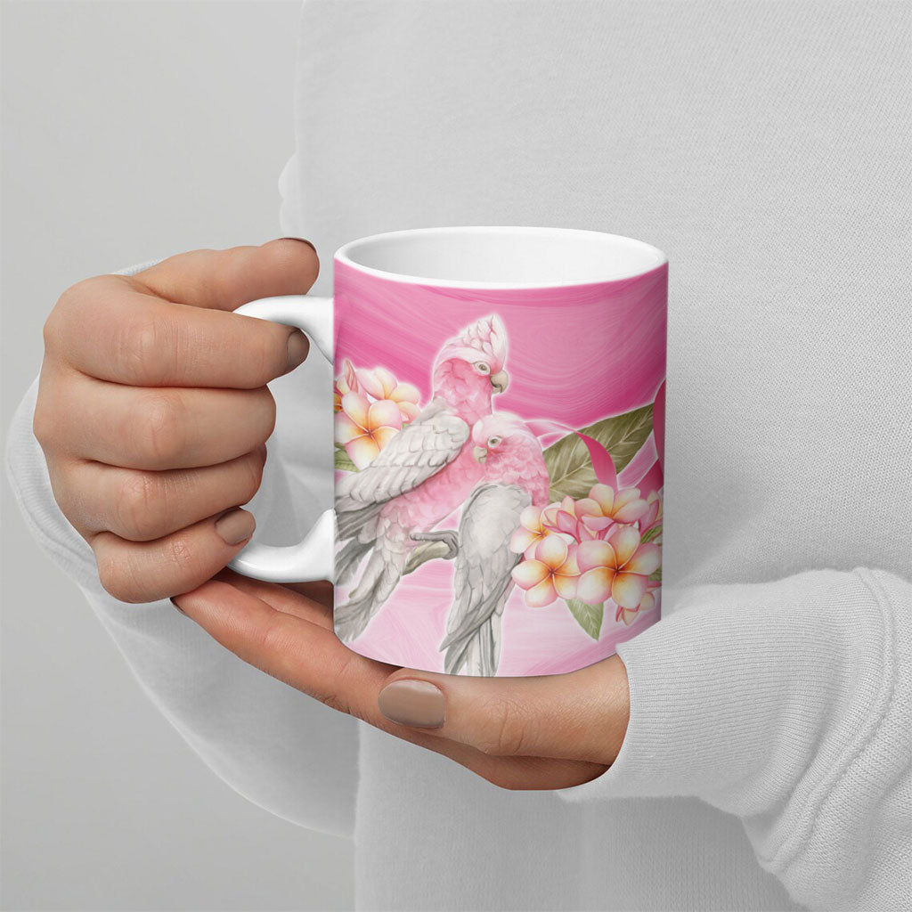 Personalised I Wear Pink For The Fight Ceramic Mug Australian Breast Cancer Support Spirit