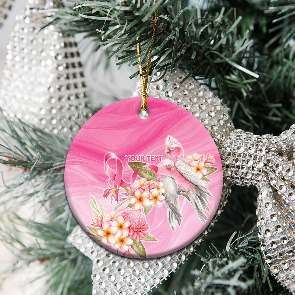 Personalised I Wear Pink For The Fight Ceramic Ornament Australian Breast Cancer Support Spirit