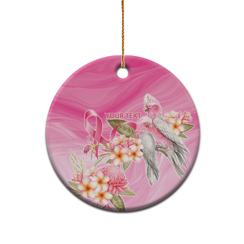 Personalised I Wear Pink For The Fight Ceramic Ornament Australian Breast Cancer Support Spirit