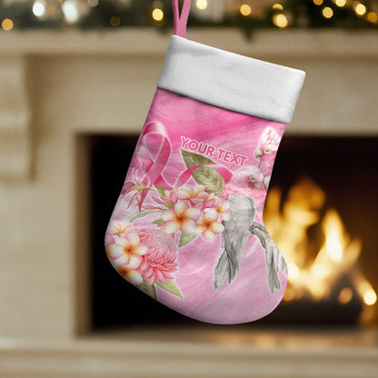 Personalised I Wear Pink For The Fight Christmas Stocking Australian Breast Cancer Support Spirit
