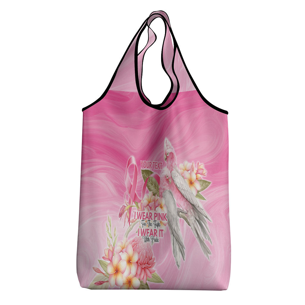 Personalised I Wear Pink For The Fight Grocery Bag Australian Breast Cancer Support Spirit