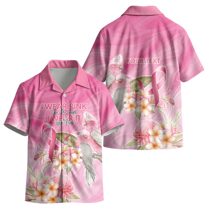 Personalised I Wear Pink For The Fight Kid Hawaiian Shirt Australian Breast Cancer Support Spirit
