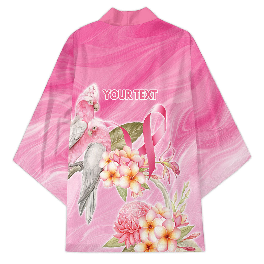 Personalised I Wear Pink For The Fight Kimono Australian Breast Cancer Support Spirit