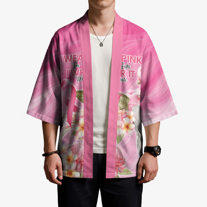 Personalised I Wear Pink For The Fight Kimono Australian Breast Cancer Support Spirit