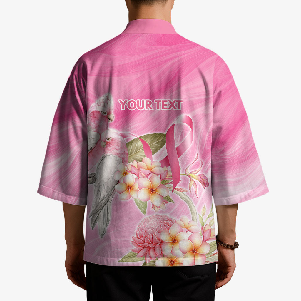 Personalised I Wear Pink For The Fight Kimono Australian Breast Cancer Support Spirit