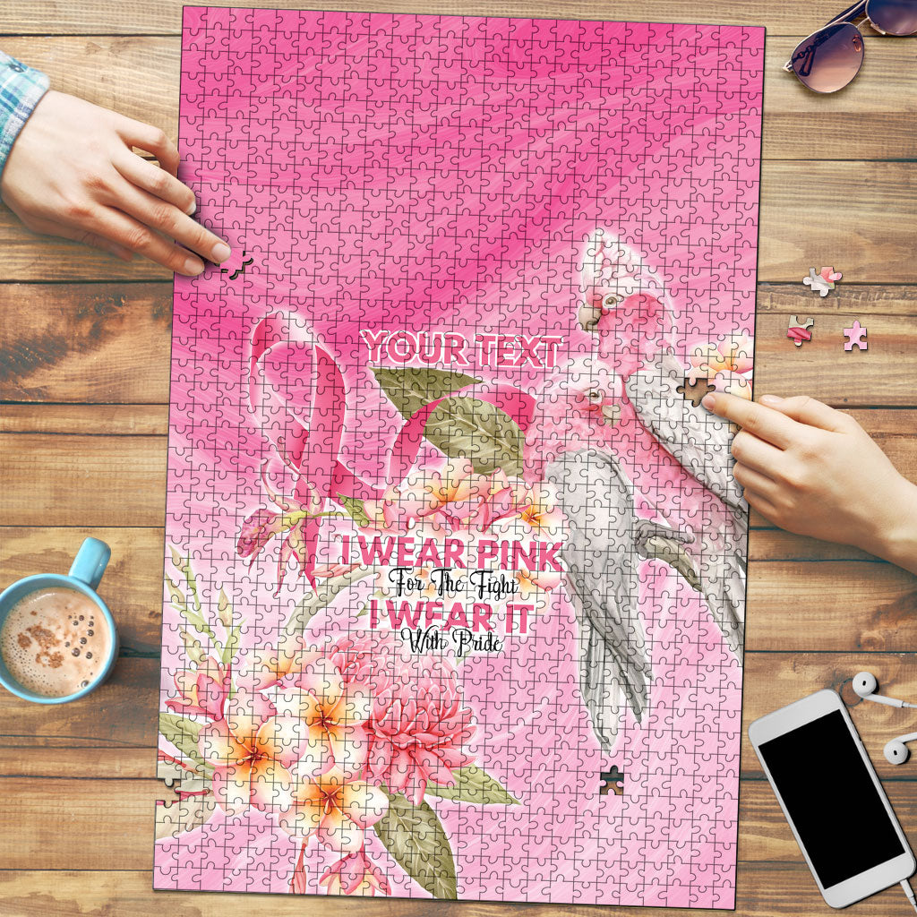 Personalised I Wear Pink For The Fight Puzzle Australian Breast Cancer Support Spirit