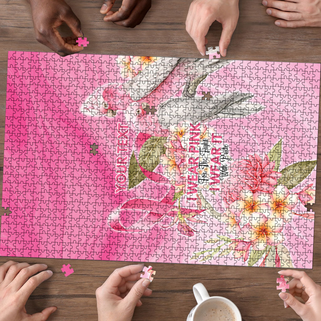Personalised I Wear Pink For The Fight Puzzle Australian Breast Cancer Support Spirit
