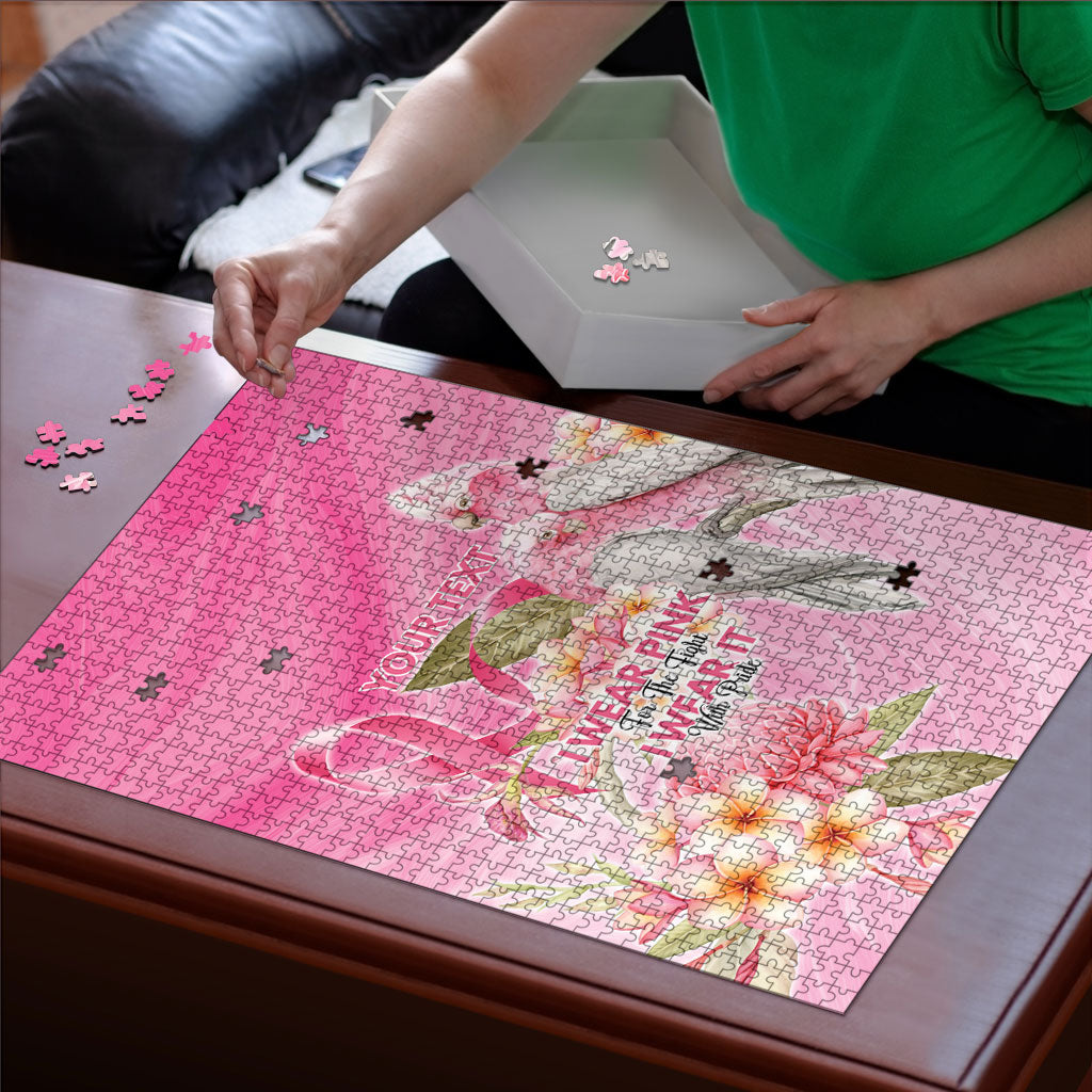 Personalised I Wear Pink For The Fight Puzzle Australian Breast Cancer Support Spirit