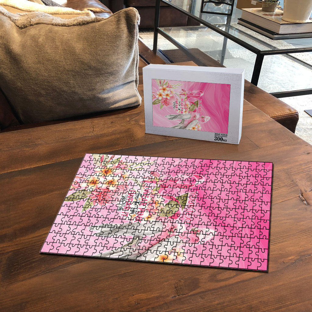 Personalised I Wear Pink For The Fight Puzzle Australian Breast Cancer Support Spirit