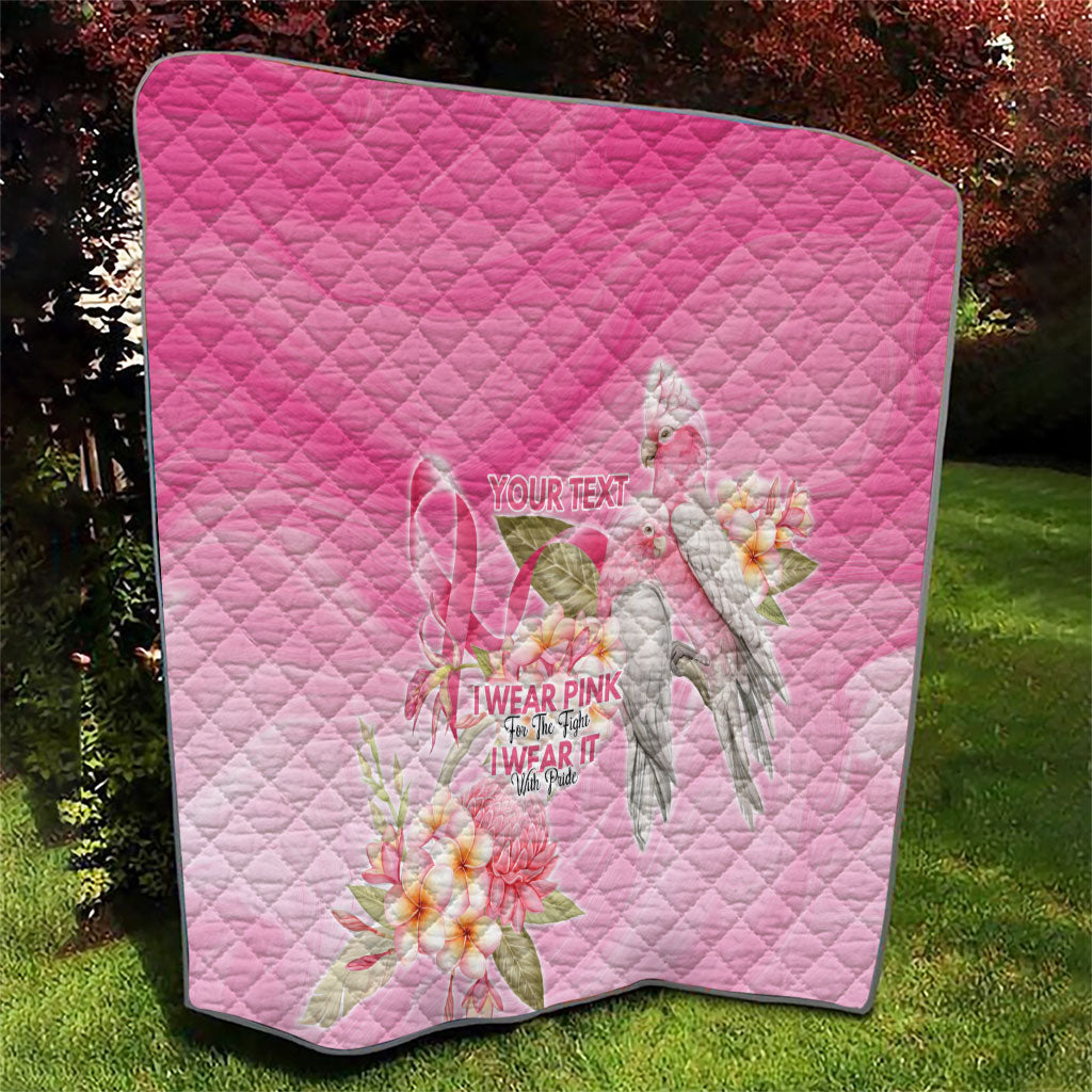 Personalised I Wear Pink For The Fight Quilt Australian Breast Cancer Support Spirit