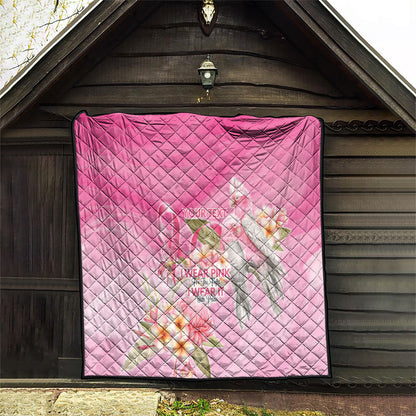 Personalised I Wear Pink For The Fight Quilt Australian Breast Cancer Support Spirit