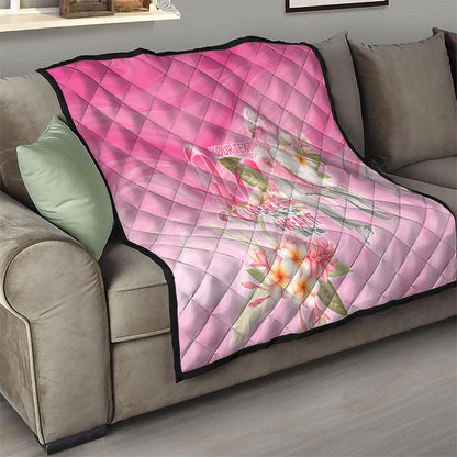 Personalised I Wear Pink For The Fight Quilt Australian Breast Cancer Support Spirit