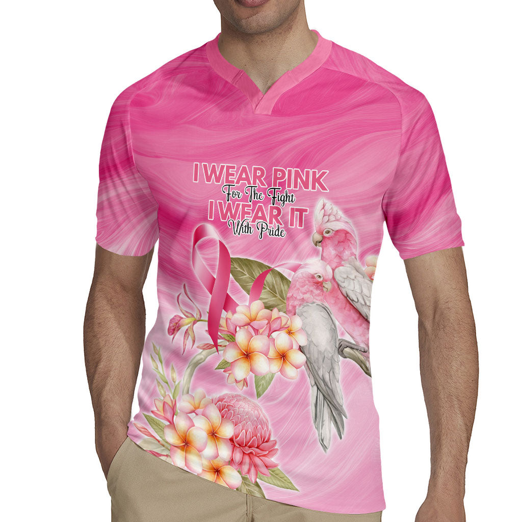 Personalised I Wear Pink For The Fight Rugby Jersey Australian Breast Cancer Support Spirit