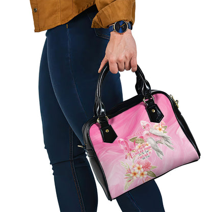 Personalised I Wear Pink For The Fight Shoulder Handbag Australian Breast Cancer Support Spirit