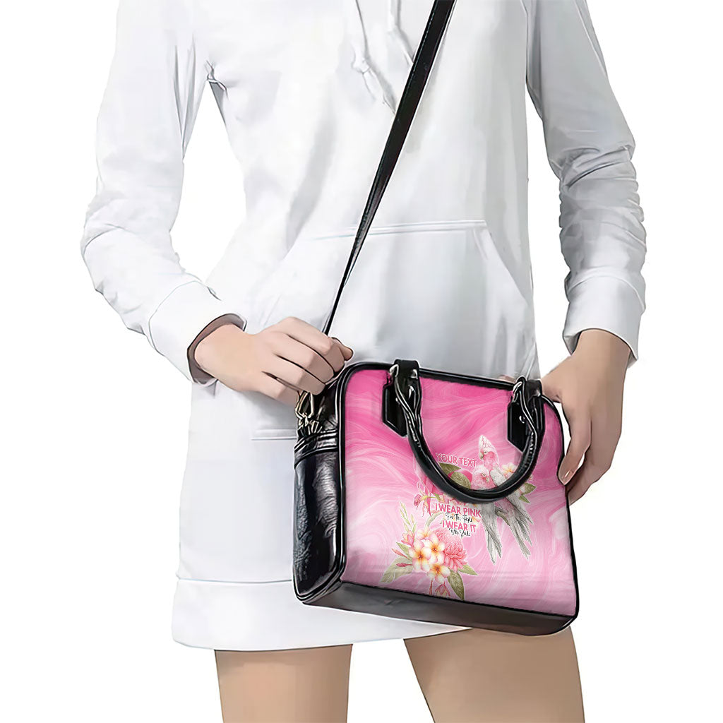 Personalised I Wear Pink For The Fight Shoulder Handbag Australian Breast Cancer Support Spirit