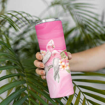 Personalised I Wear Pink For The Fight Skinny Tumbler Australian Breast Cancer Support Spirit