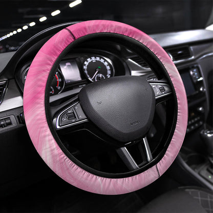 I Wear Pink For The Fight Steering Wheel Cover Australian Breast Cancer Support Spirit