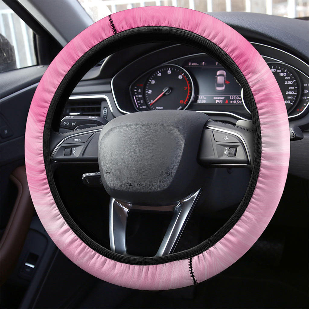 I Wear Pink For The Fight Steering Wheel Cover Australian Breast Cancer Support Spirit
