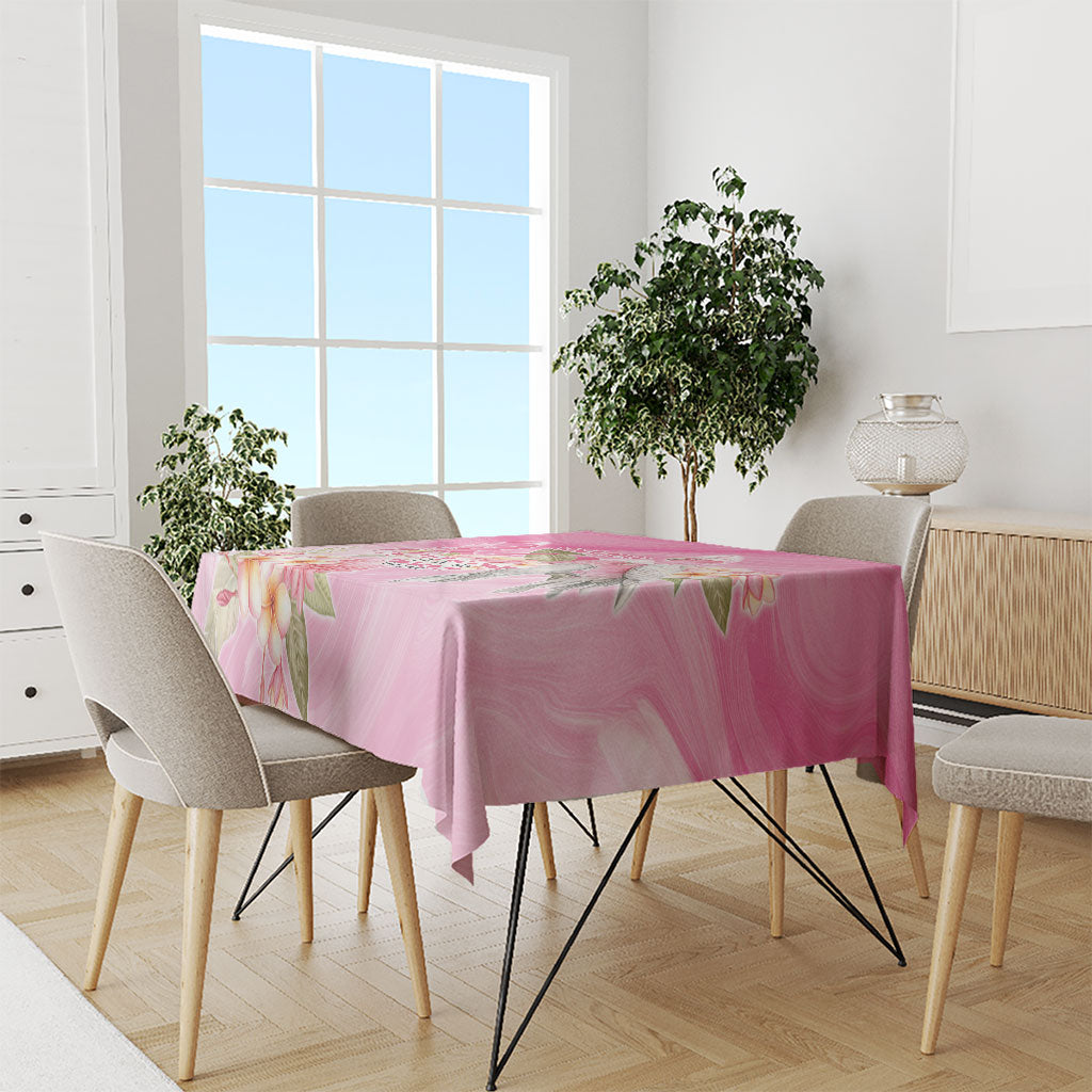 Personalised I Wear Pink For The Fight Tablecloth Australian Breast Cancer Support Spirit
