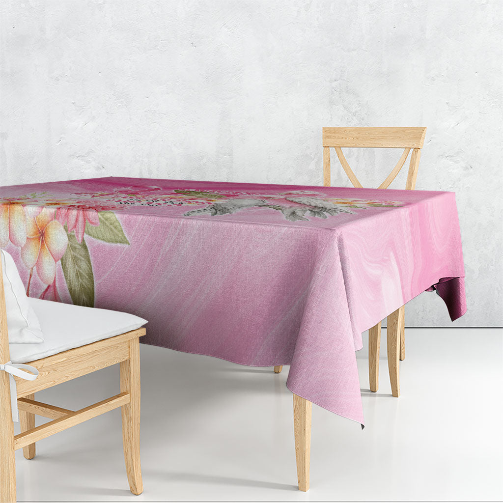 Personalised I Wear Pink For The Fight Tablecloth Australian Breast Cancer Support Spirit