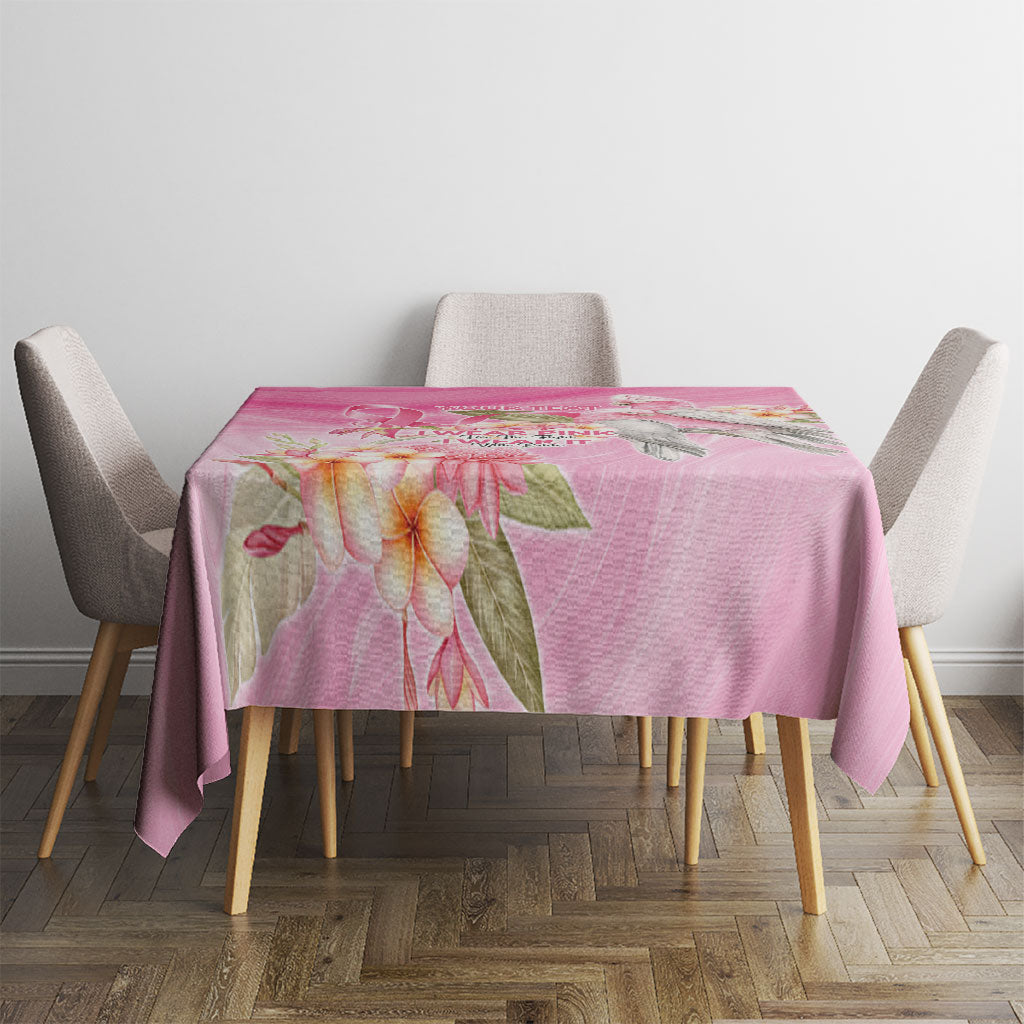 Personalised I Wear Pink For The Fight Tablecloth Australian Breast Cancer Support Spirit