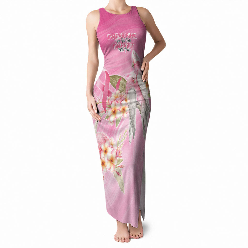 Personalised I Wear Pink For The Fight Tank Maxi Dress Australian Breast Cancer Support Spirit