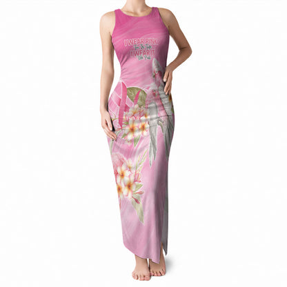 Personalised I Wear Pink For The Fight Tank Maxi Dress Australian Breast Cancer Support Spirit
