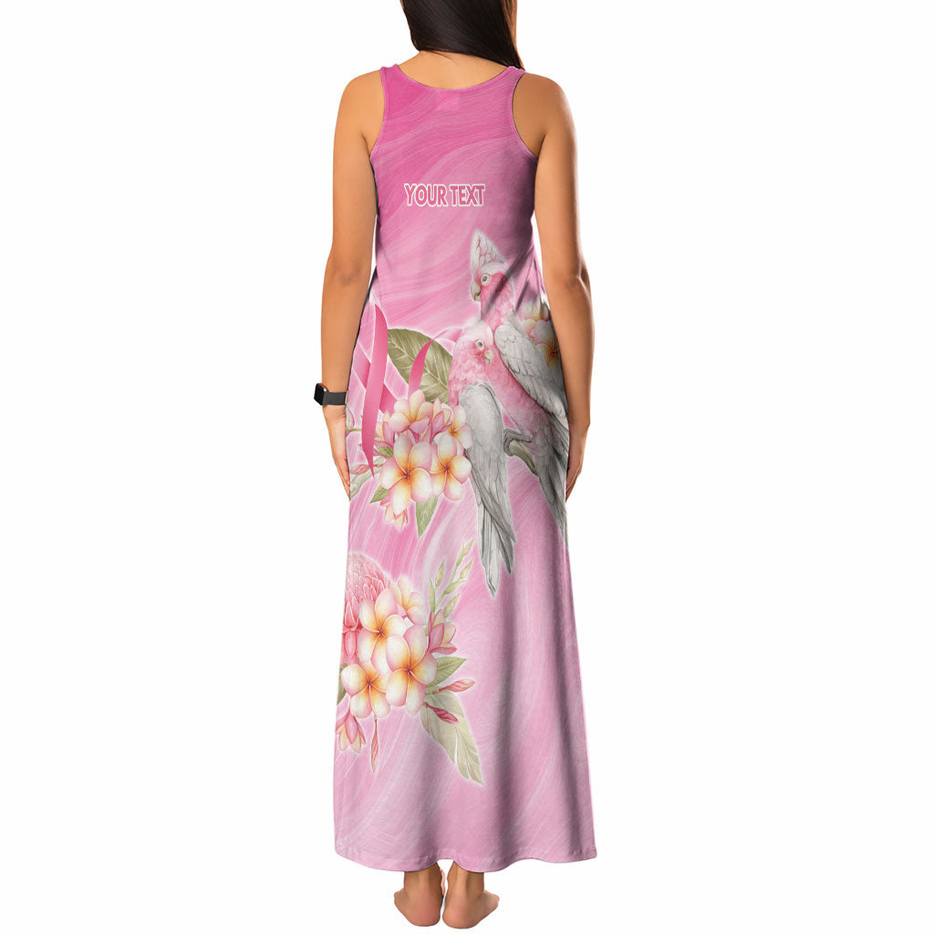 Personalised I Wear Pink For The Fight Tank Maxi Dress Australian Breast Cancer Support Spirit