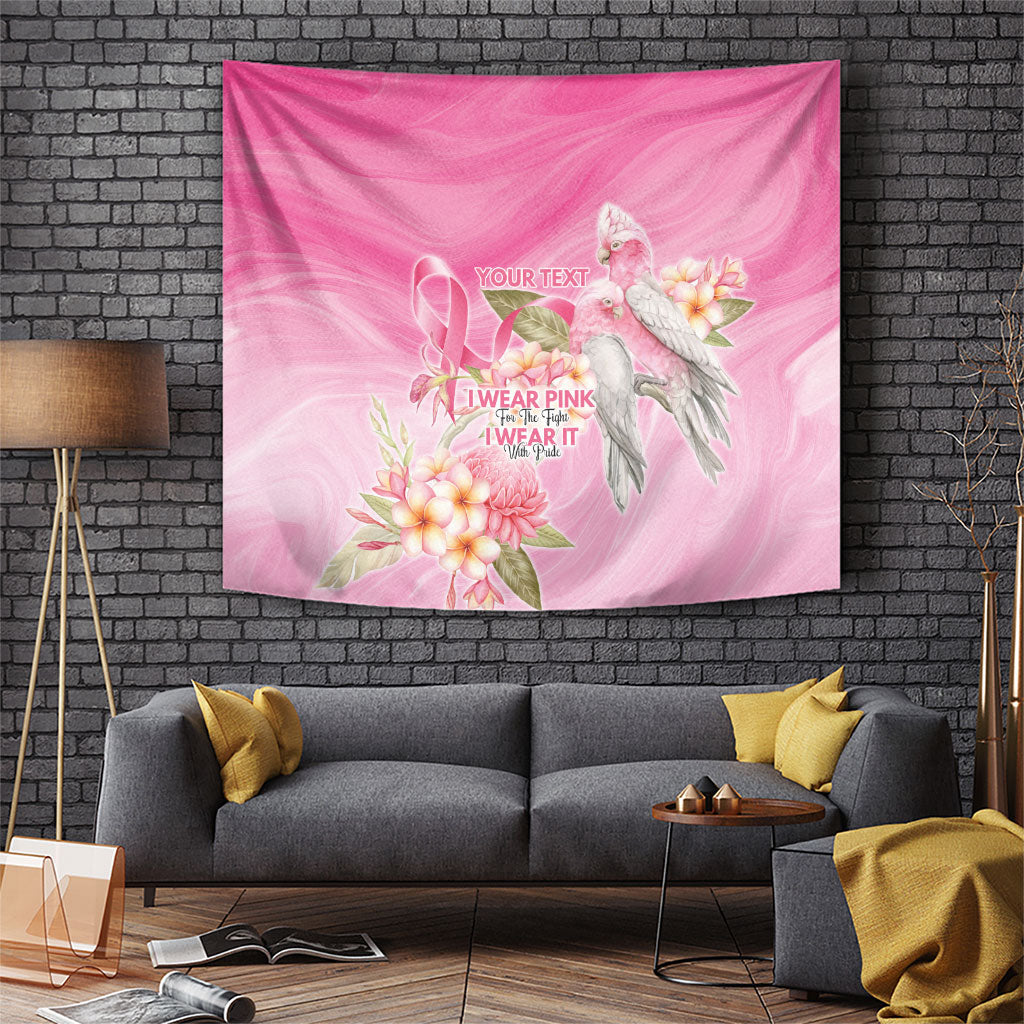 Personalised I Wear Pink For The Fight Tapestry Australian Breast Cancer Support Spirit