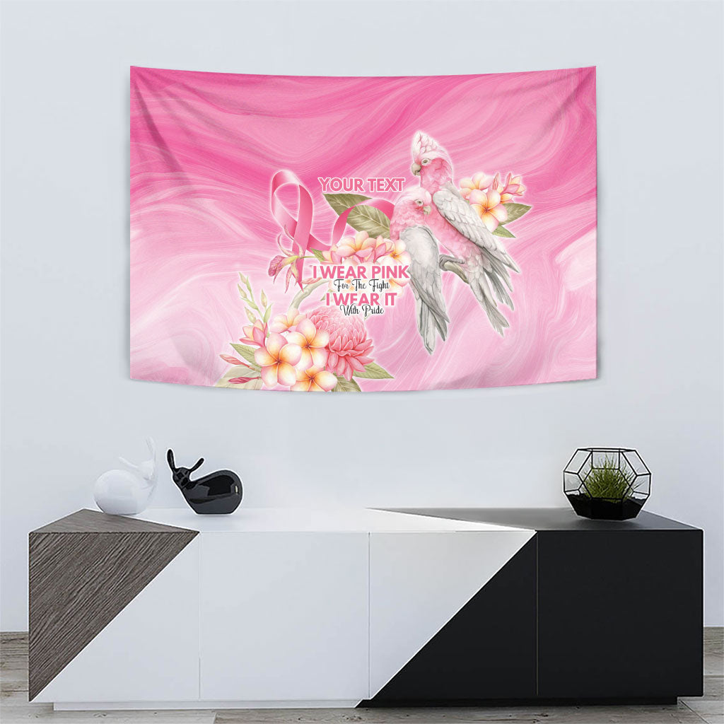 Personalised I Wear Pink For The Fight Tapestry Australian Breast Cancer Support Spirit
