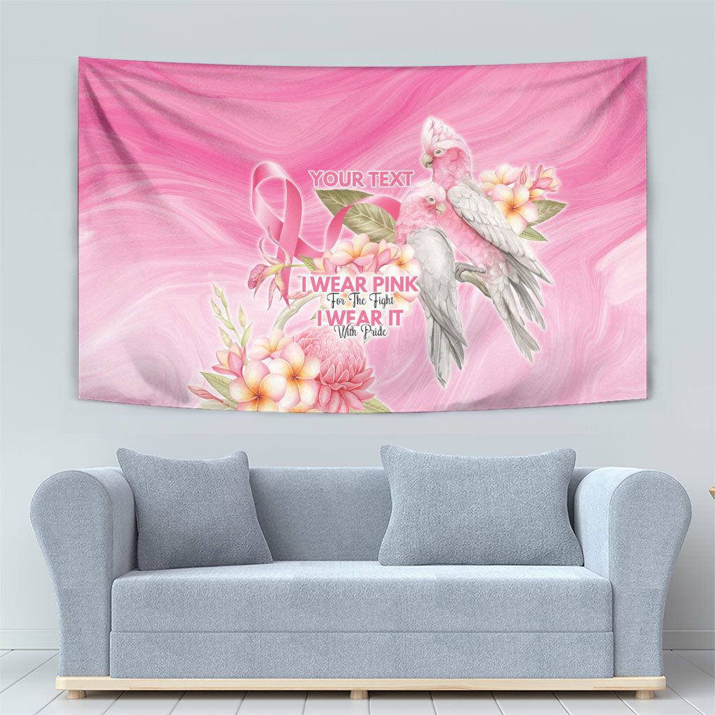 Personalised I Wear Pink For The Fight Tapestry Australian Breast Cancer Support Spirit