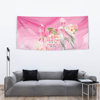 Personalised I Wear Pink For The Fight Tapestry Australian Breast Cancer Support Spirit