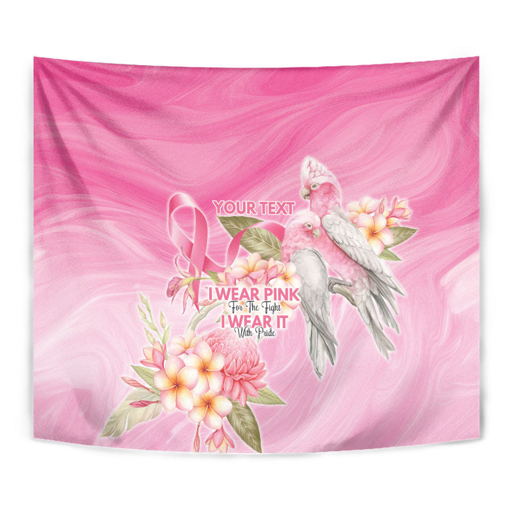 Personalised I Wear Pink For The Fight Tapestry Australian Breast Cancer Support Spirit
