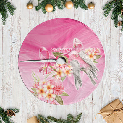 Personalised I Wear Pink For The Fight Tree Skirt Australian Breast Cancer Support Spirit
