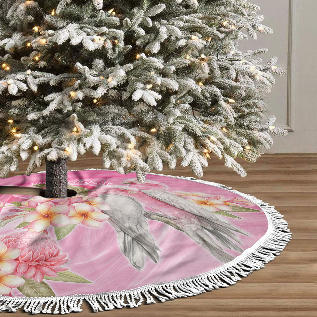 Personalised I Wear Pink For The Fight Tree Skirt Australian Breast Cancer Support Spirit