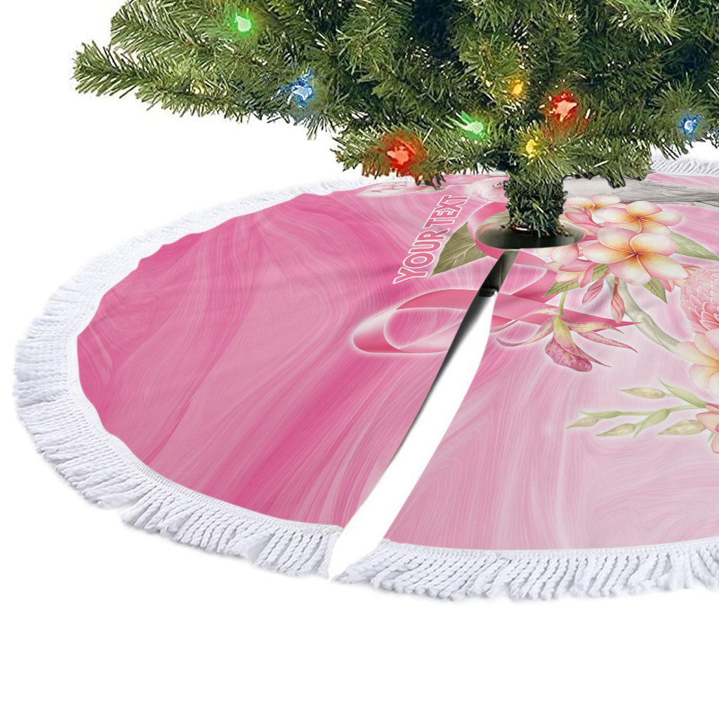 Personalised I Wear Pink For The Fight Tree Skirt Australian Breast Cancer Support Spirit