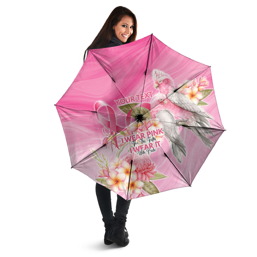 Personalised I Wear Pink For The Fight Umbrella Australian Breast Cancer Support Spirit