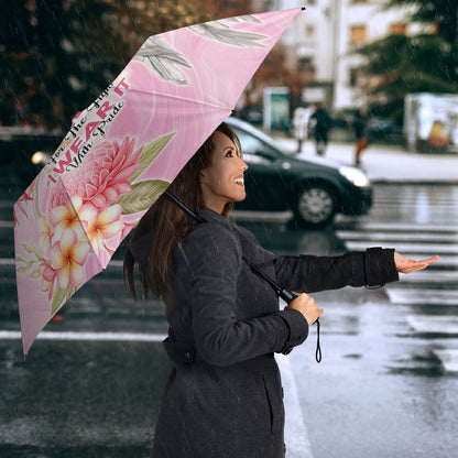 Personalised I Wear Pink For The Fight Umbrella Australian Breast Cancer Support Spirit