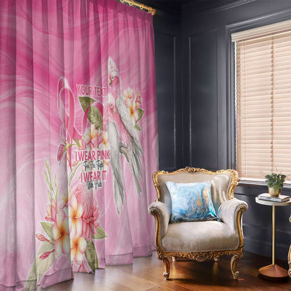 Personalised I Wear Pink For The Fight Window Curtain Australian Breast Cancer Support Spirit