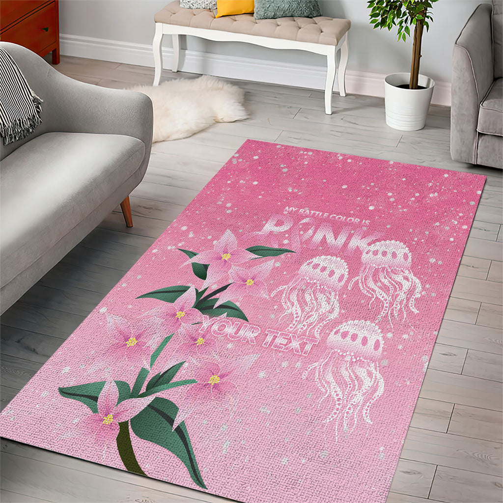 Personalised Pink Boronia of Hope Area Rug Australia’s Fight Against Breast Cancer Support