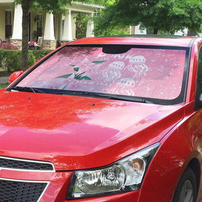 Personalised Pink Boronia of Hope Auto Sun Shade Australia’s Fight Against Breast Cancer Support