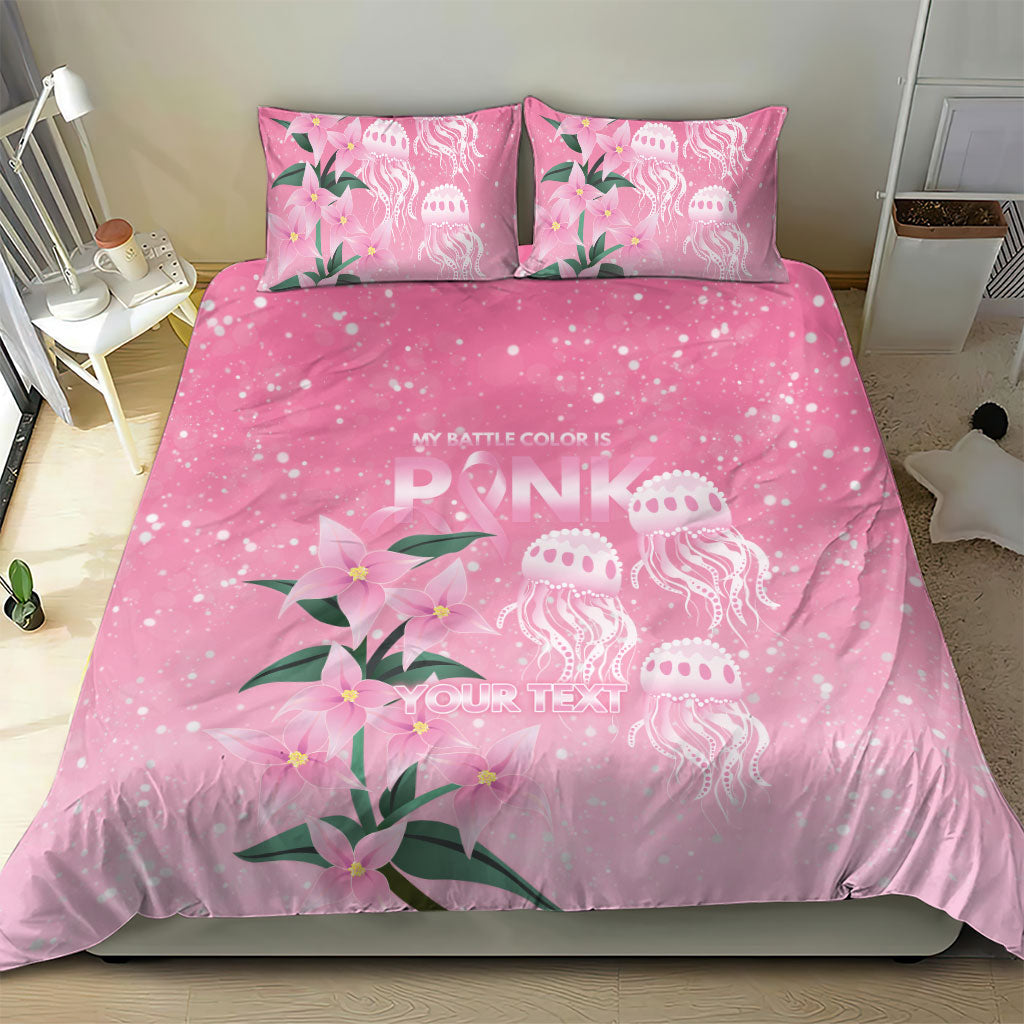 Personalised Pink Boronia of Hope Bedding Set Australia’s Fight Against Breast Cancer Support