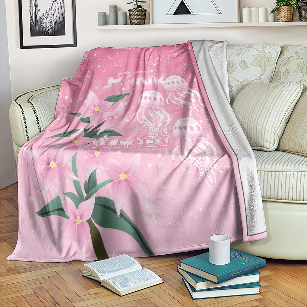Personalised Pink Boronia of Hope Blanket Australia’s Fight Against Breast Cancer Support