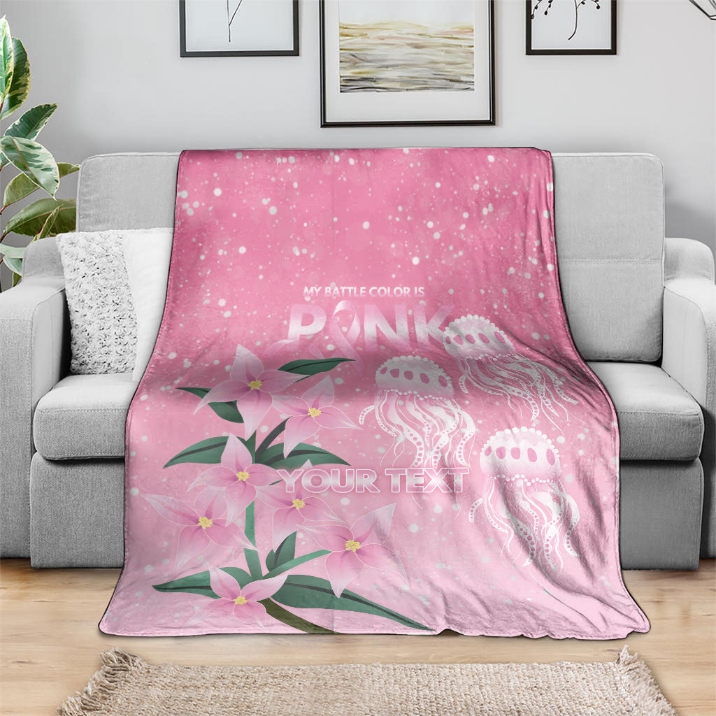 Personalised Pink Boronia of Hope Blanket Australia’s Fight Against Breast Cancer Support