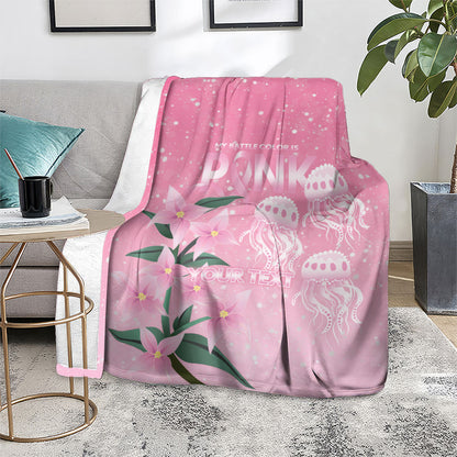 Personalised Pink Boronia of Hope Blanket Australia’s Fight Against Breast Cancer Support