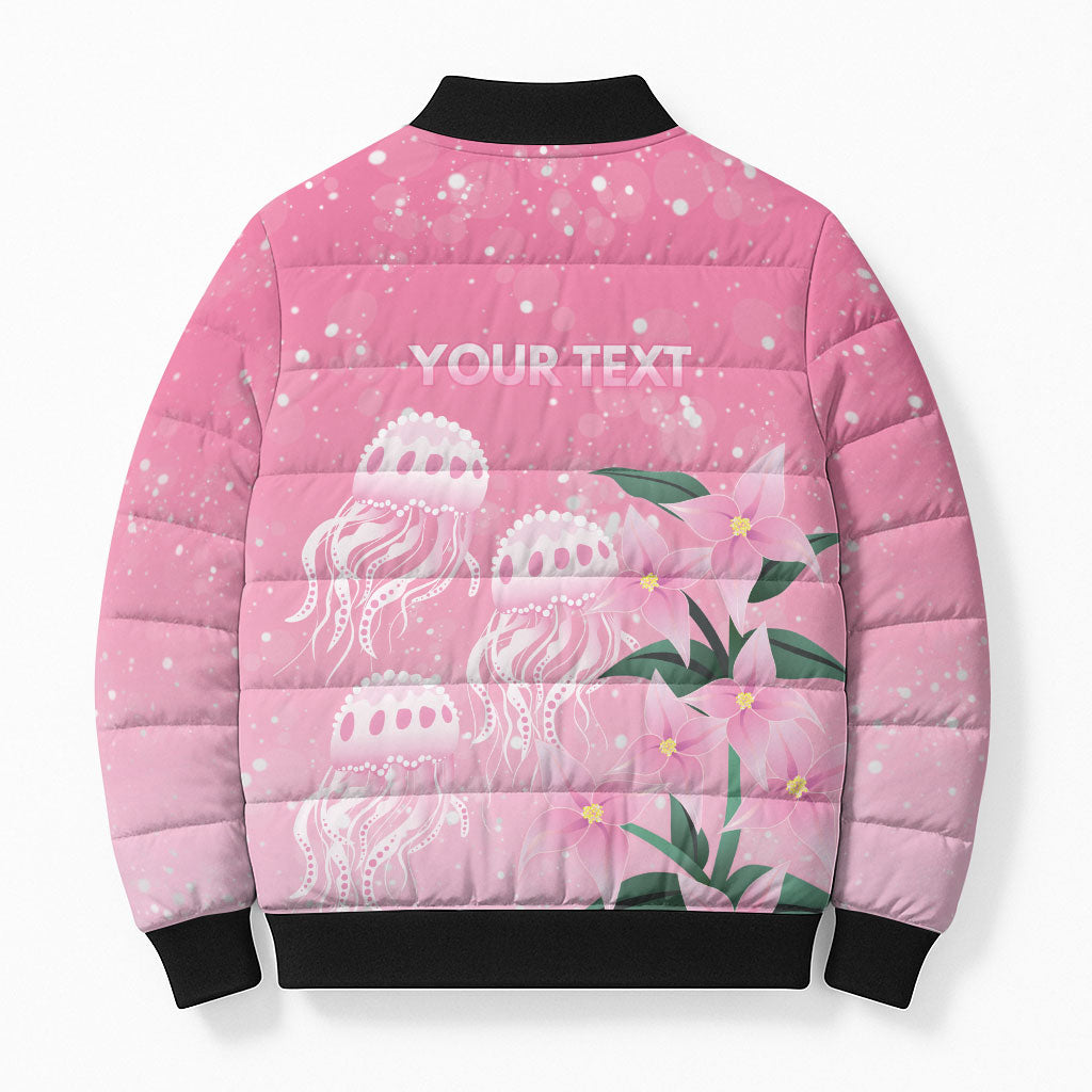 Personalised Pink Boronia of Hope Bomber Puffer Jacket Australia’s Fight Against Breast Cancer Support
