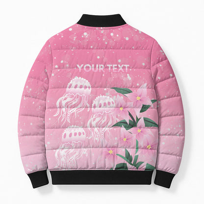 Personalised Pink Boronia of Hope Bomber Puffer Jacket Australia’s Fight Against Breast Cancer Support