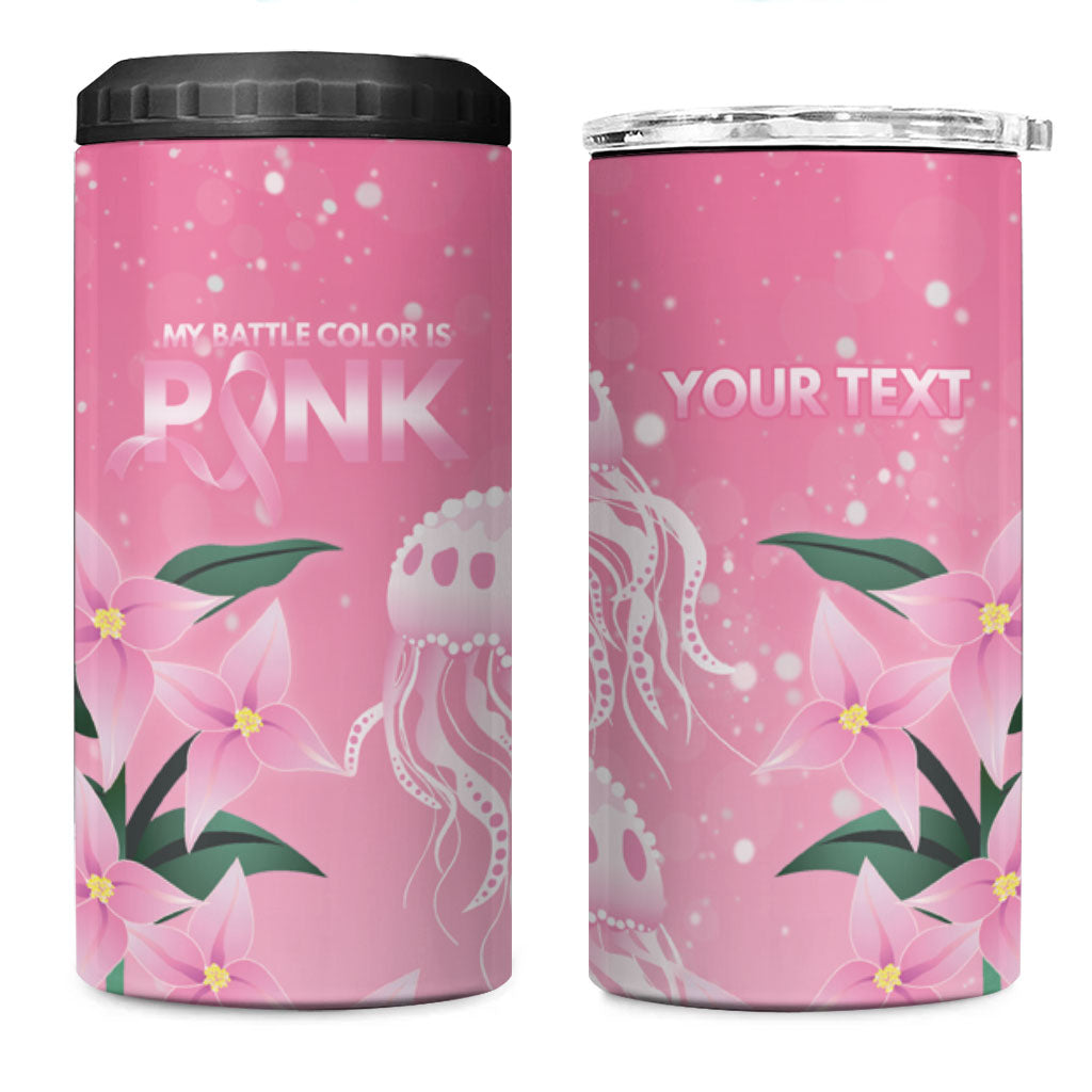 Personalised Pink Boronia of Hope 4 in 1 Can Cooler Tumbler Australia’s Fight Against Breast Cancer Support