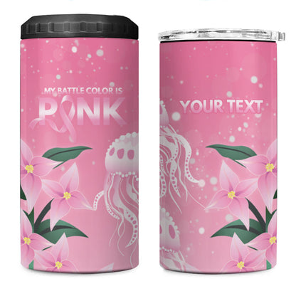 Personalised Pink Boronia of Hope 4 in 1 Can Cooler Tumbler Australia’s Fight Against Breast Cancer Support